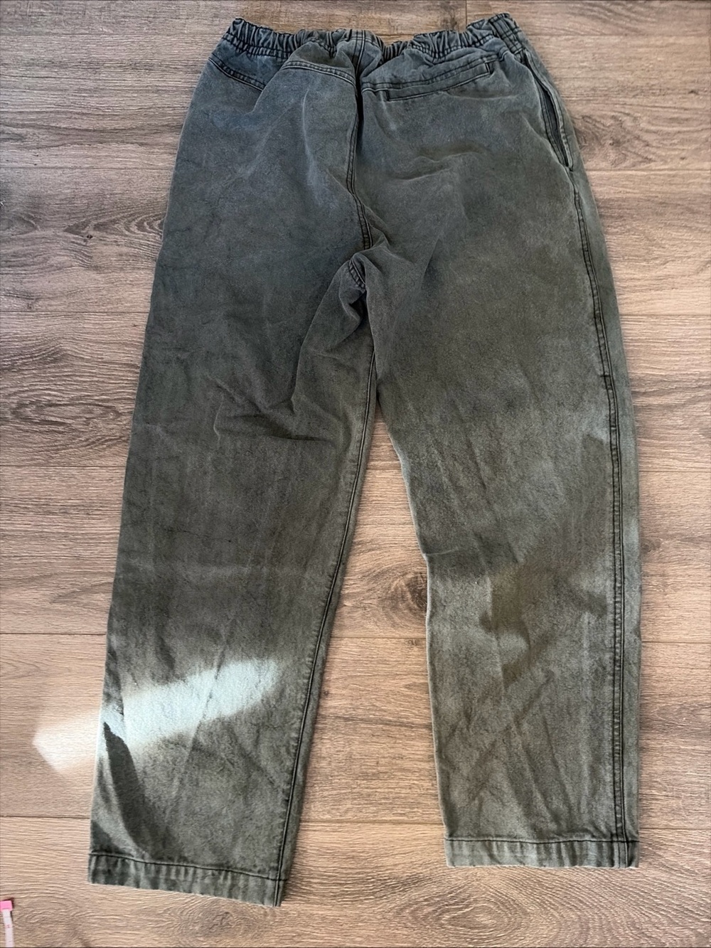 Stussy Elastic Stuff Grey/Green Drawstring Pants - Picture 6 of 7
